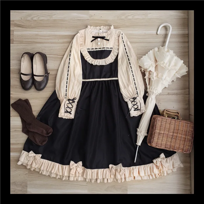 Элегантная Изысканная Женская обувь в стиле Лолита платье винтажном готическом