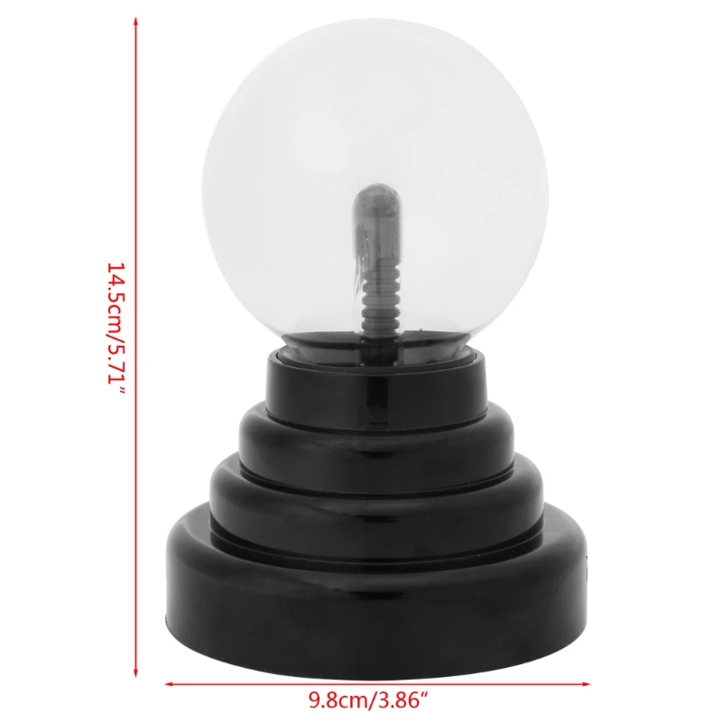 

Hot Selling 14.5*9.8cm USB Magic Black Base Glass Plasma Ball Sphere Lightning Party Lamp Light With USB Cable