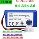 100% Оригинальный Hohe Li-Ion 14,8 V 6800mAh 18650 батарея для Chuwi ilife V7s pro  V7s A6Ilife v7s plus