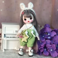 18 scale handmade makeup bjd 16cm princess doll super cute fashion suit ob11 joints body figure dolls toy gift for girls c1602