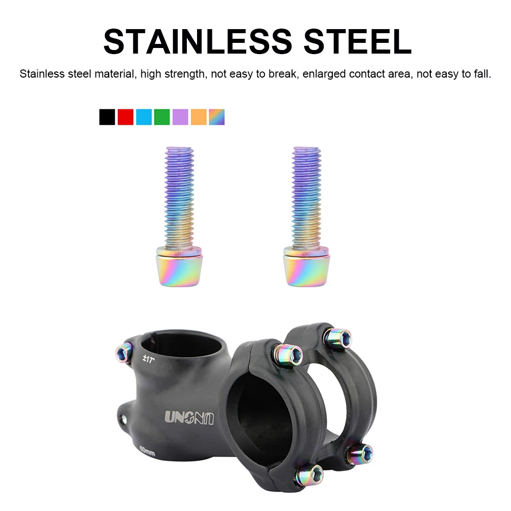 6 шт./компл. MTB Stem титановые велосипедные винты для руля красочные из нержавеющей