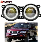 1 пара автомобильных передних бамперов H11 Противотуманные фары с ангельским глазом DRL для Nissan Safari Patrol Y61 Facelift 2005 2006 2007 2008 2009