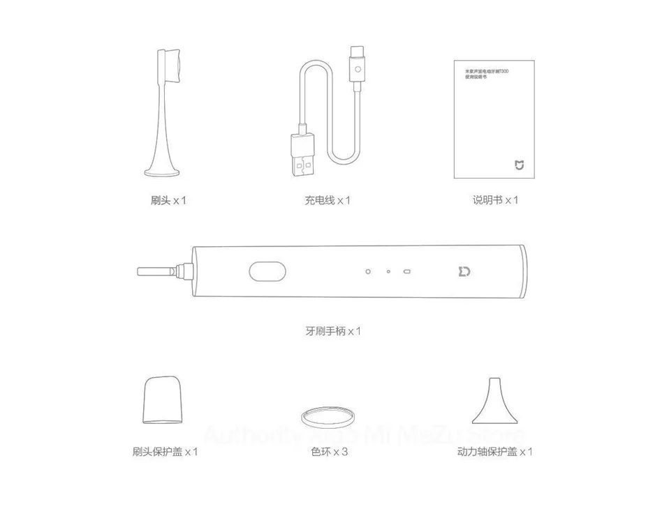 Xiaomi Mijia sonic электрическая зубная щетка T300 ультра звуковая Водонепроницаемая USB Беспроводная зарядка Глубокая чистка перезаряжаемая звуковая зубная щетка