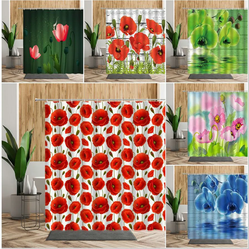 Занавеска для душа в ванную водонепроницаемая занавеска из полиэстера с принтом