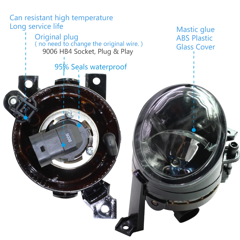 Автомобильный абажур переднего противотуманного фары + галогенная лампа 9006 HB4 100
