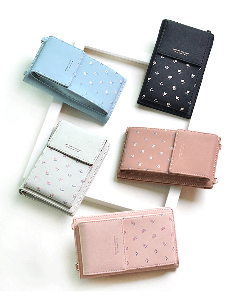 

Mini Crossbody Shoulder Bags Flower print Small Handbags Female Messenger Bag Multi-function Purse Handbag Wallet Card Bag