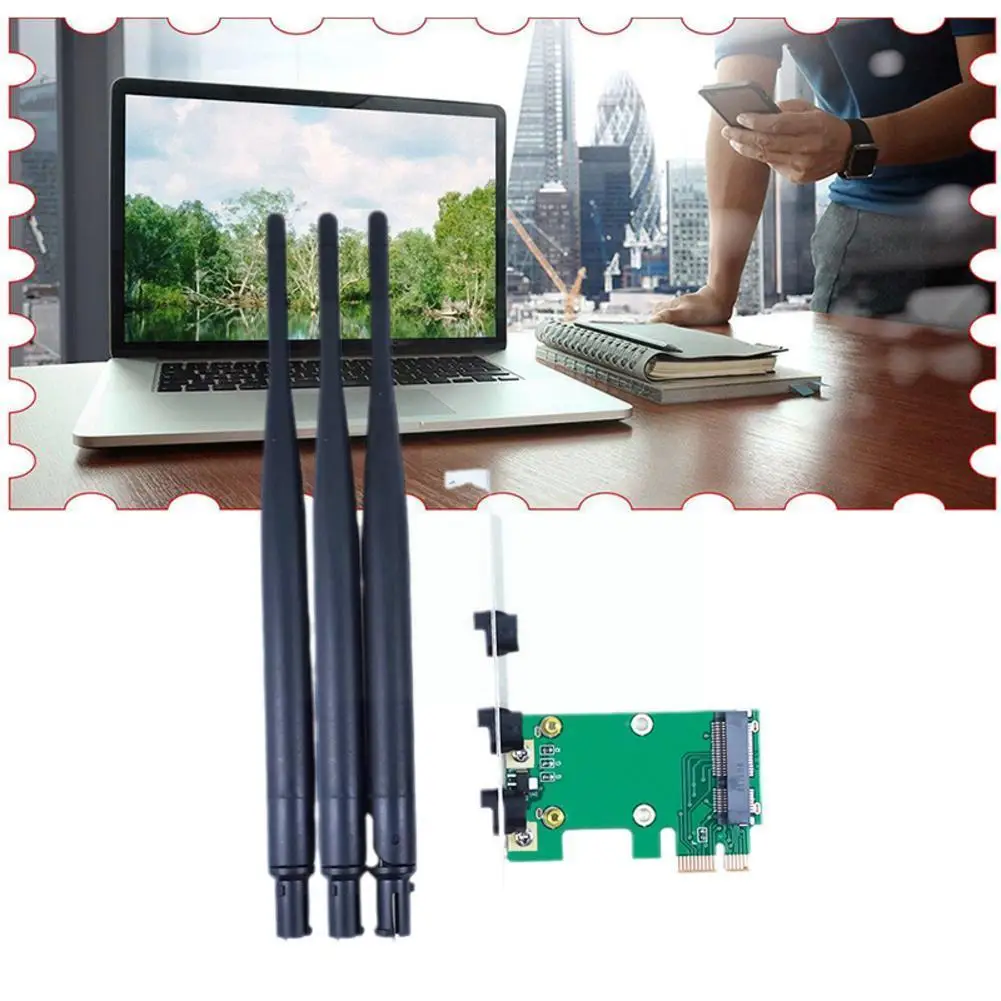 

Hot Mini Pci-e To Pci-e Ac Wireless Network Adapter Card For Bcm94352 7260ac Ar5b22 Rtl8821 Riser Card Pcie Converter Adapt A2j6