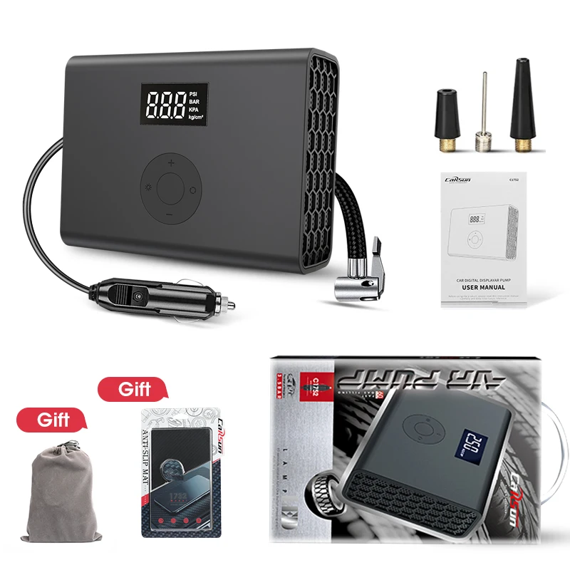 Автомобильный воздушный насос Carsun Компактный для автомобильных шин портативный
