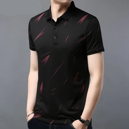 

Summer men's business casual short sleeve t-shirt 19956
