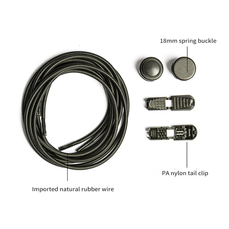 

Elastic No Tie Shoe Laces Sneaker ShoeLaces Stretching Lock Lazy Laces Quick Rubber Round Shoelace Shoestrings 19 Colors