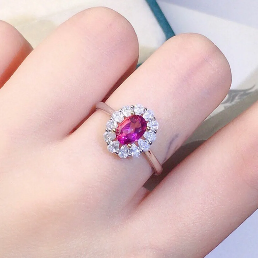 Женские серебряные кольца с овальным камнем Anillos Yuzuk S925 модные ювелирные