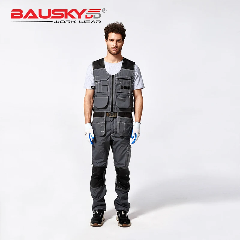 Рабочая жилетка B208 Мужская с несколькими карманами | Безопасность и защита