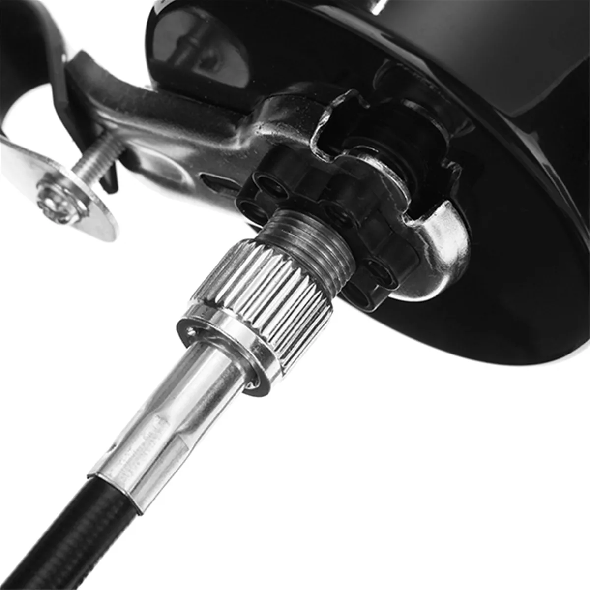 Upgraded 80cc 2 Stroke Motorized Bicycle Gas Engine Motor Kit with Speedometer Black Low Noise Low Vibration Heavy Metal
