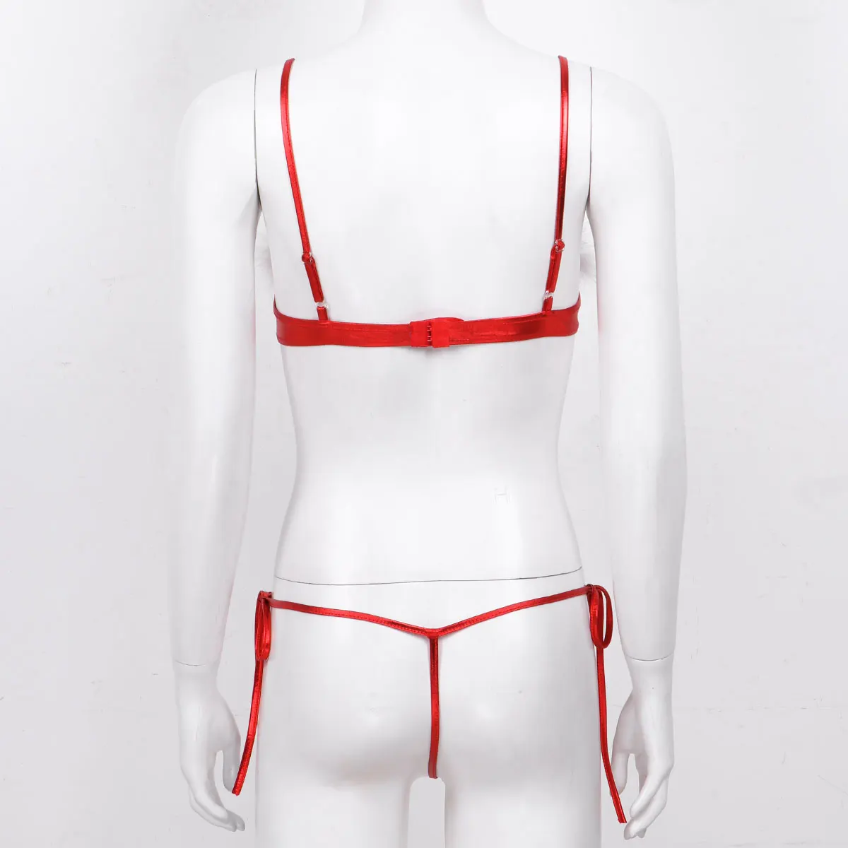 

Womens Sexy Lingerie Party Nightwear Christmas Exotic Set Spaghetti Straps White Feather Trim Underwired Bra Top with Panties