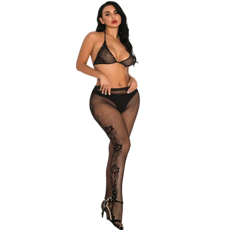 Чулки в Западную сеточку сексуальное нижнее белье кружевной бюстгальтер с