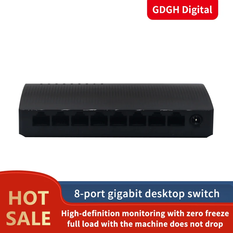 GLVISION GLSG108 Ethernet коммутатор 8-портовый s гигабитный Порт настольный 10/100/1000 Мбит/с RJ45