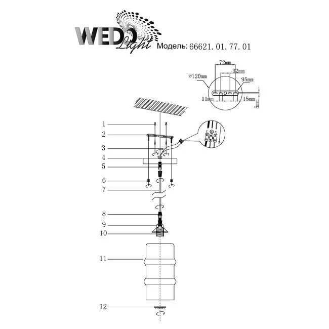 Pendant lamp WeDo light narkissa 66621.01.77.01 |