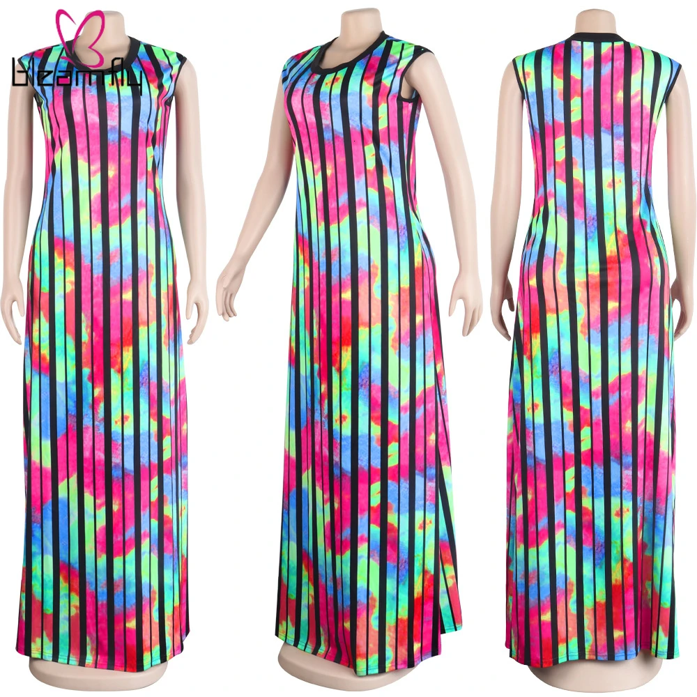 Женское летнее Полосатое облегающее длинное платье макси Сексуальные вечерние