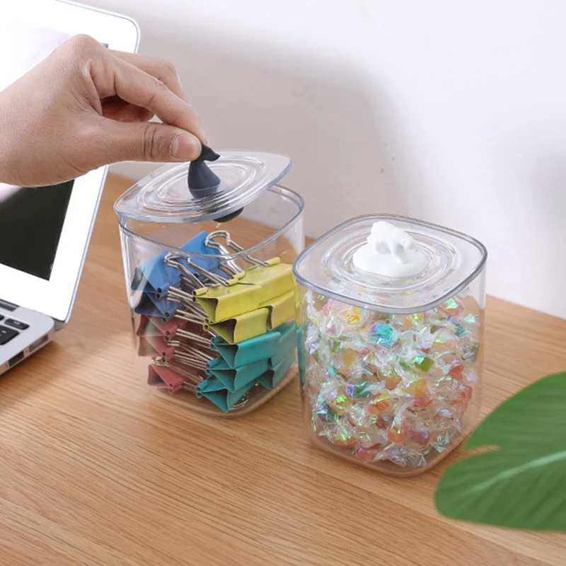 Акриловый прозрачный Настольный ящик для хранения ватных тампонов с крышкой