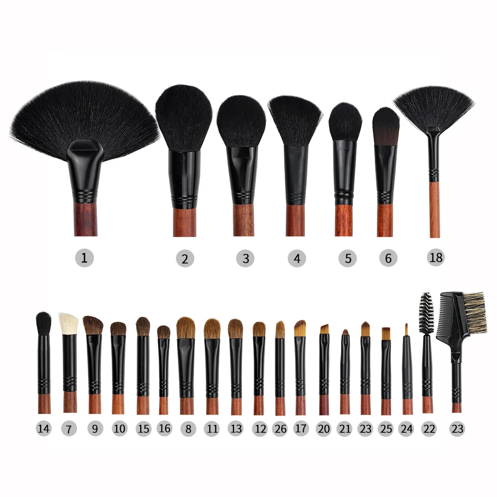 Набор кистей для макияжа из натурального козьего волоса профессиональная основа