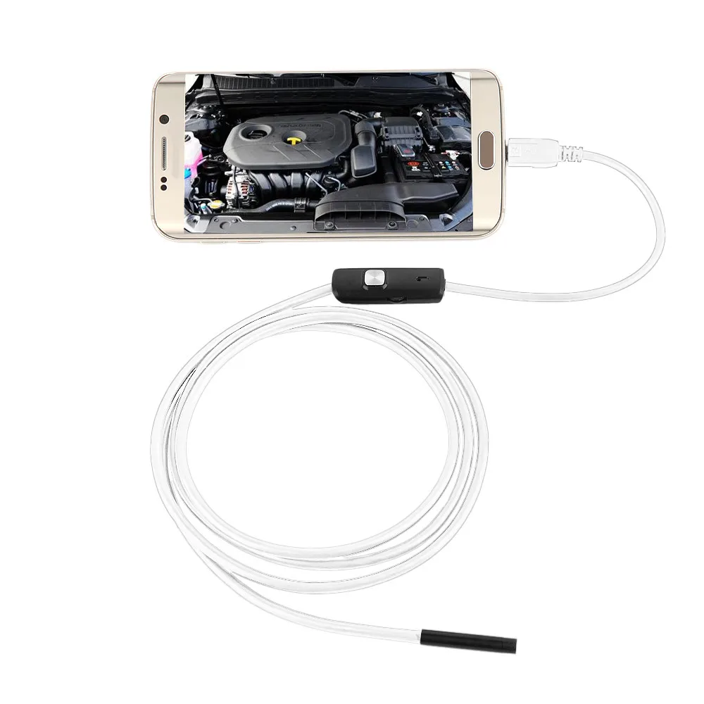 5 мм эндоскоп Водонепроницаемый бороскоп инспекционная Камера 6LED для Andorid