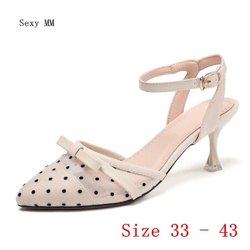 

Summer High Heels Women D'Orsay Pumps High Heel Shoes Slingbacks Stiletto Woman Wedding Shoes Small Plus Size 33 - 40 41 42 43