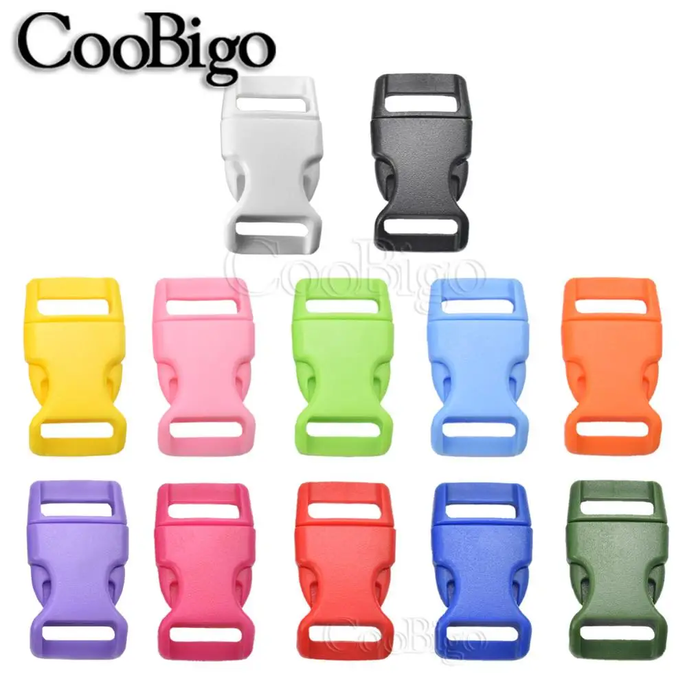 10 шт. цветные изогнутые боковые защелки 5/8 дюйма парашютный 550 шнур Паракорд