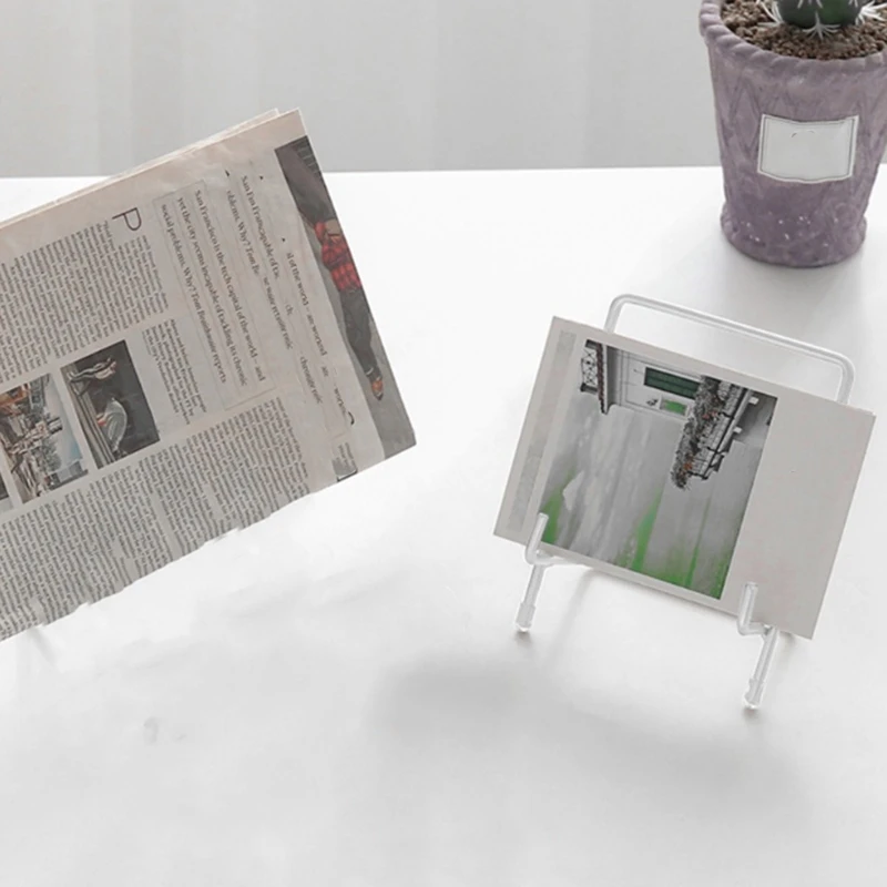 

Simple Desktop Placement Stand Mobile Phone Book Newspaper Collection Storage Rack azine Display Holder