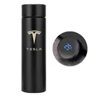 Термос для Tesla Model 3 Model X Model S, портативный термос из нержавеющей стали с дисплеем температуры, дорожная кружка