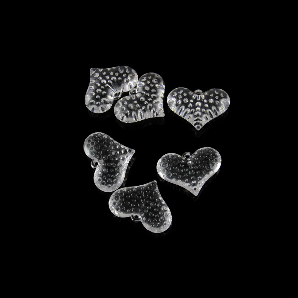 Акриловые сердца граненые бусины с фокусным расстоянием 25 мм x 35 40 шт кулон