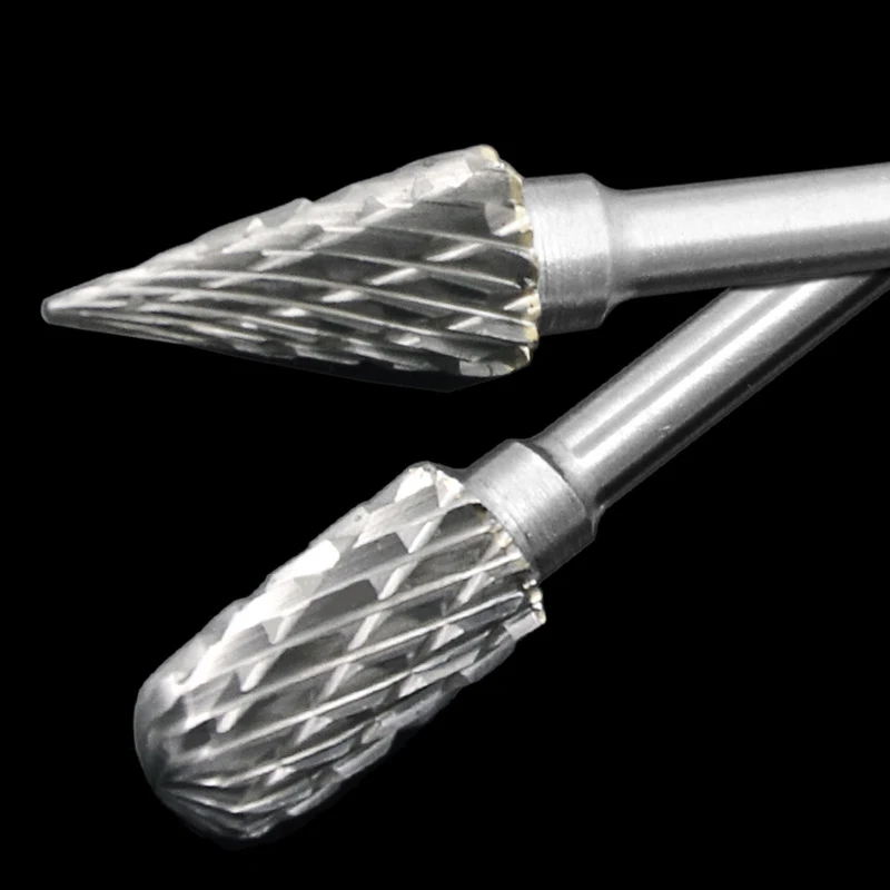 Conjunto de Rebarbas de Carboneto de Tungstênio Bits para Morrer Escultura em Madeira Arquivos Rotativos Moedor Metal Polimento Perfuração Herramientas 10 Pçs