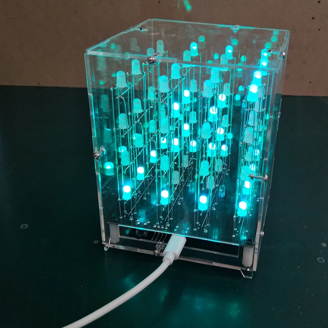 4X4X4 3D многоцветный светодиодный светильник Cube Kit инфракрасный светодиодный светильник с дистанционным управлением