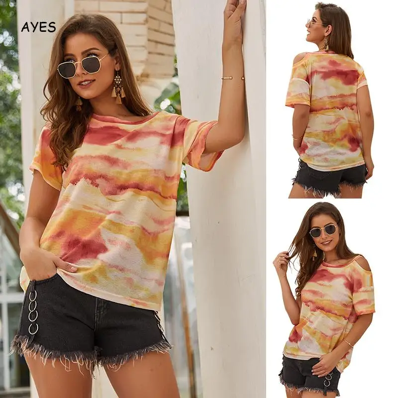 Модная хлопковая летняя футболка яркое женское короткое платье с круглым