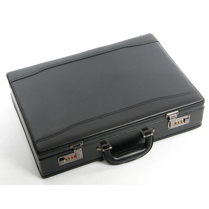 Мужской винтажный черный ящик для инструментов портфель багажа деловой с