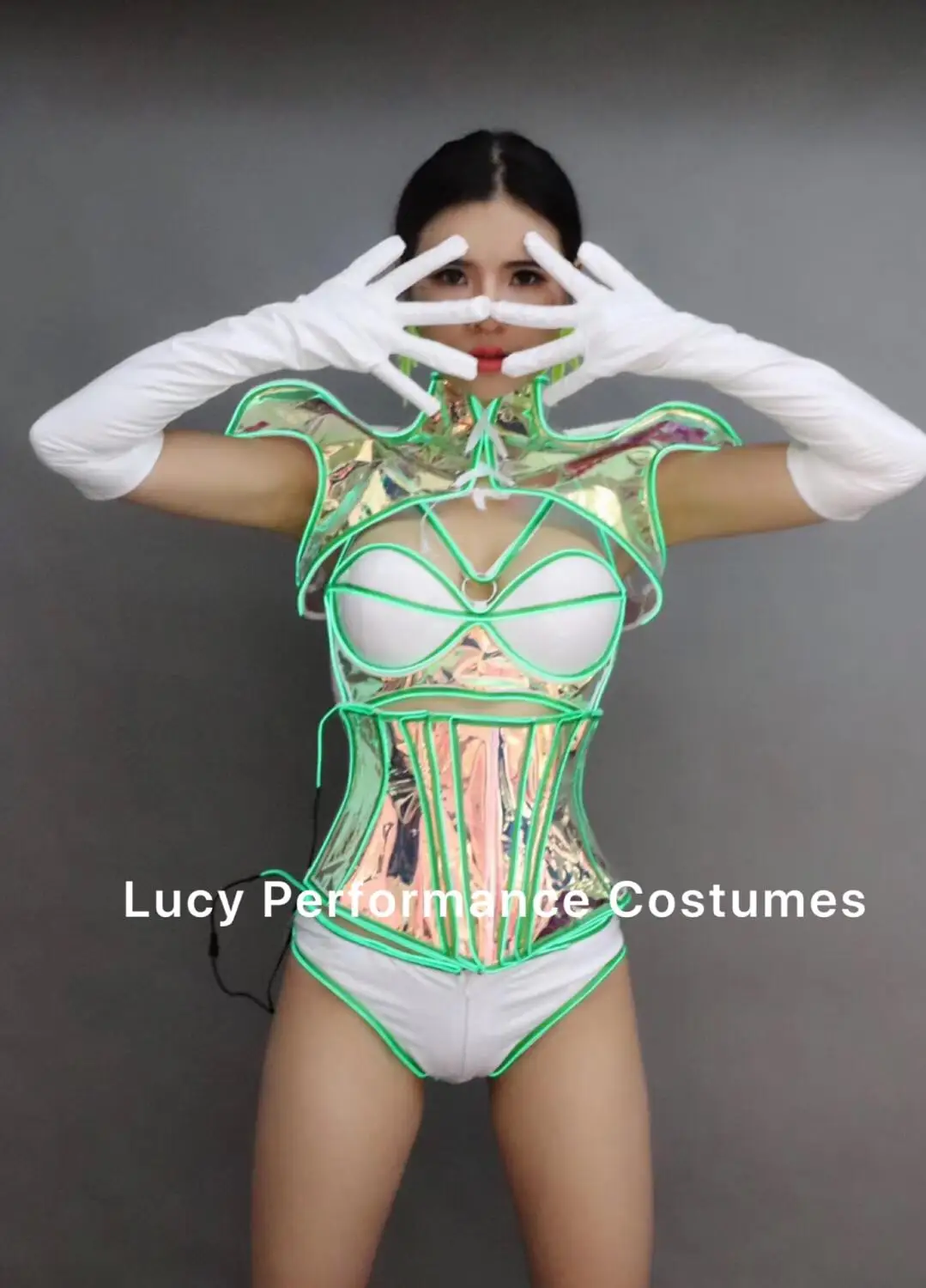 Флуоресцентный светильник Future Sense костюм для сцены вечерние костюмы фестиваля