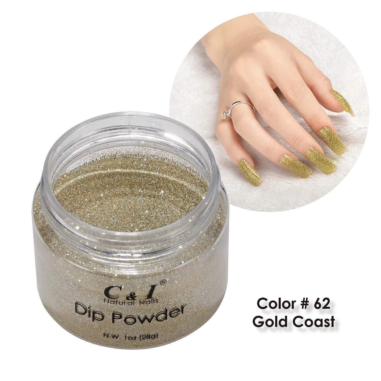 28 г Dip Powder-Color NO.62 # Gold Coast-Pearl Shine Color System | Красота и здоровье