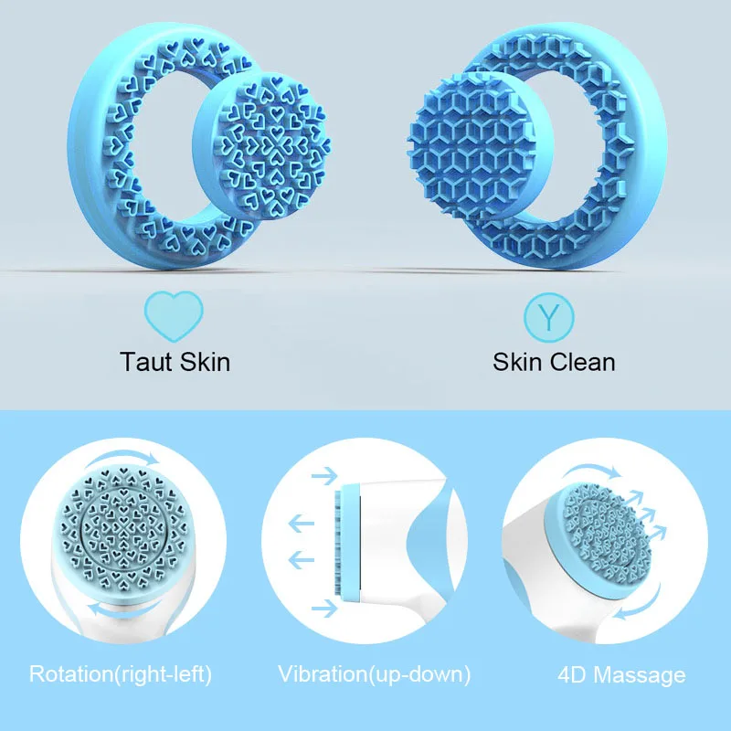 Beste Nieuwe Elektrische Gezichtsreiniging Borstel Ultrasone Gezicht Deep Cleanser Huid Porie Schoner Gezicht Massage Scrubber Lifting Visage
