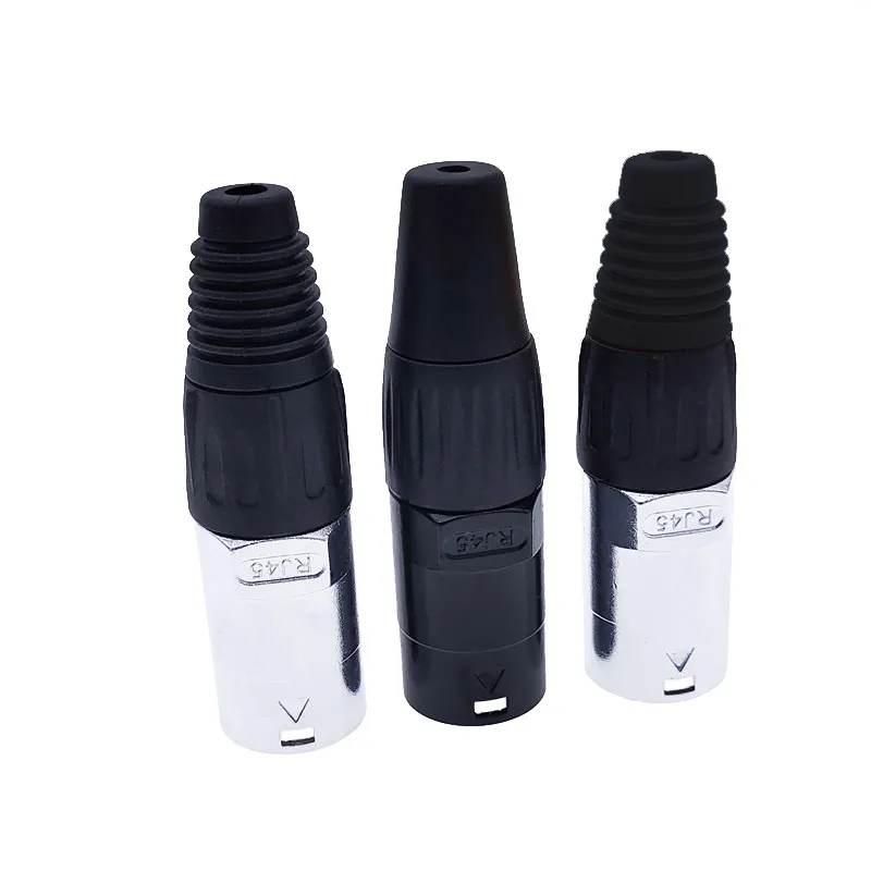 

10 piece 8p8c RJ45 net work waterproof connector IP65 D socket panel ethernet connector