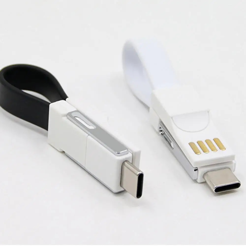 Магнитный кабель для iPhone Ligtning Micro USB Type C 3 в 1 брелок быстрой зарядки зарядный