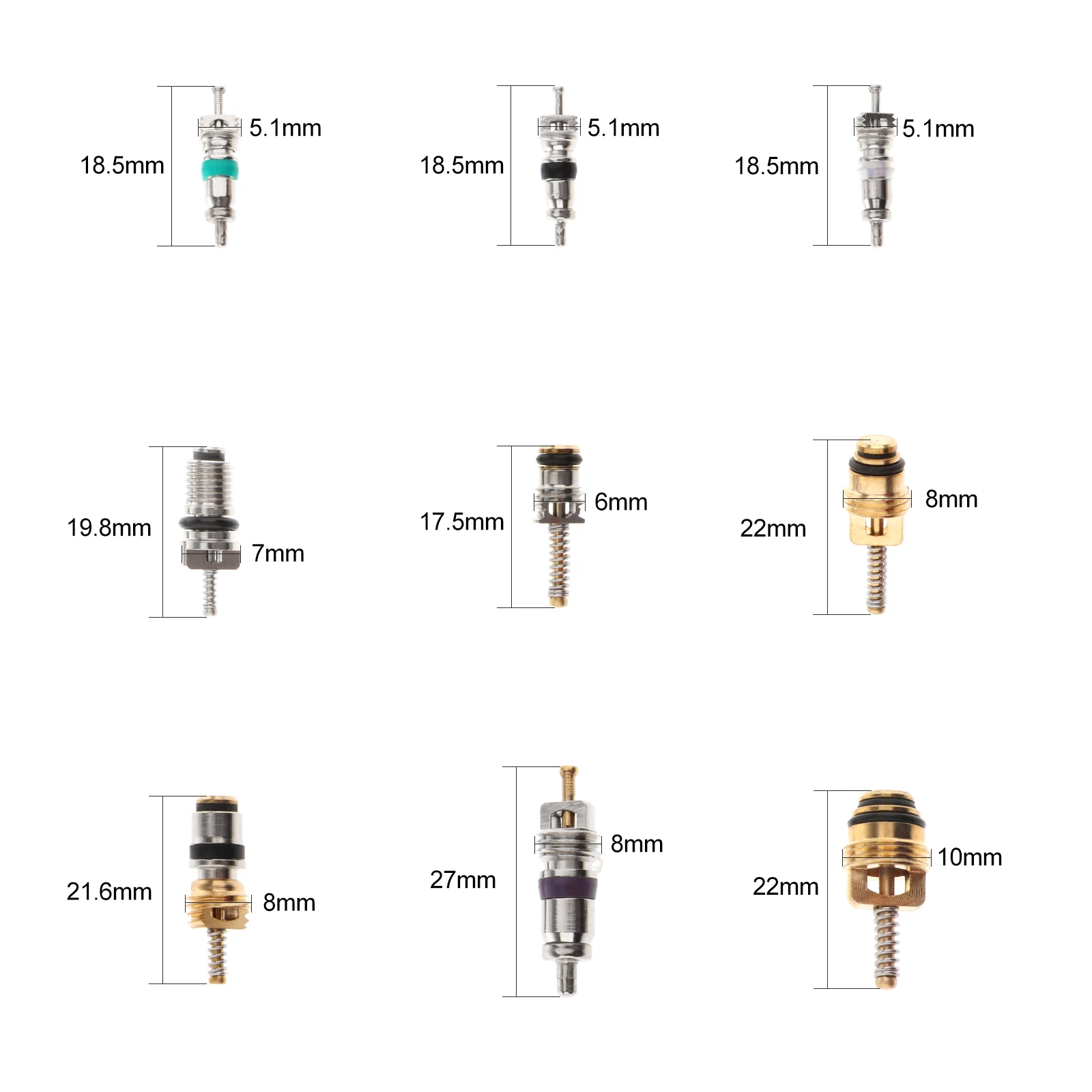 134pcs Car Air Conditioning Valve Core 134a R134a A/C Sealing Kit | Air-conditioning Installation
