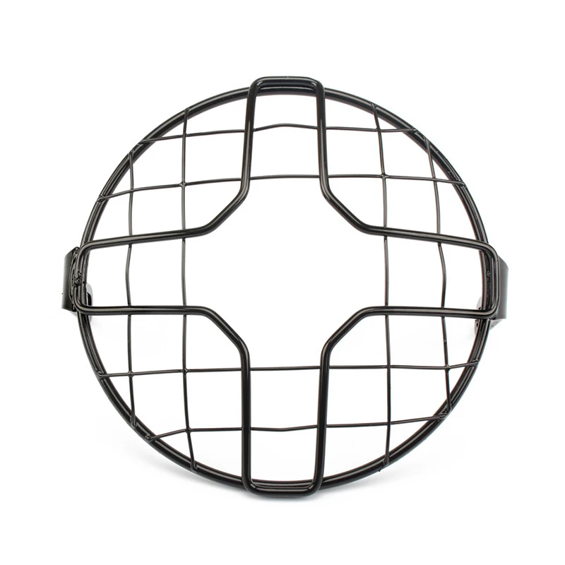 Мотоцикл фары свет решетка крышка маска квадратная сетка крест абажур ретро-Фара