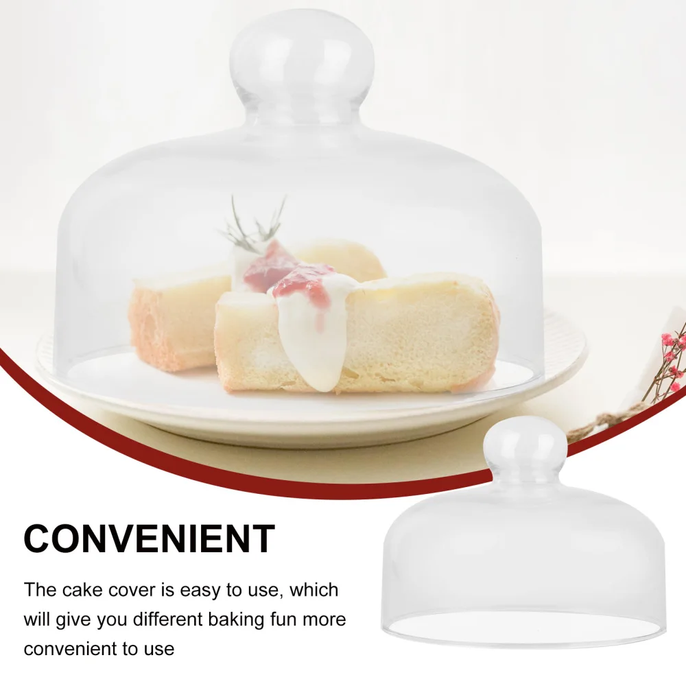 

1Pc Transparent Dust-proof Glass Cover Food Cake Cover Durable Food Protective Cover (Diameter 18CM, High 14CM, Pack)