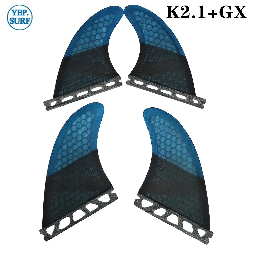 Плавники для серфборда surfboard Future K2.1 + GX четырехъядерные из стекловолокна доска