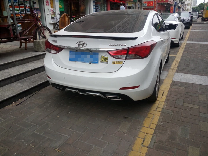 Спойлер для Hyundai Elantra заднее крыло из АБС пластика грунтовой цвет задний спойлер