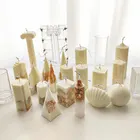 Силиконовая форма для свечей сделай сам, 3d форма, столбчатая акриловая форма для мыла, форма для торта, цилиндрический цилиндр для ароматерапии, форма для Свеча в форме ракушки