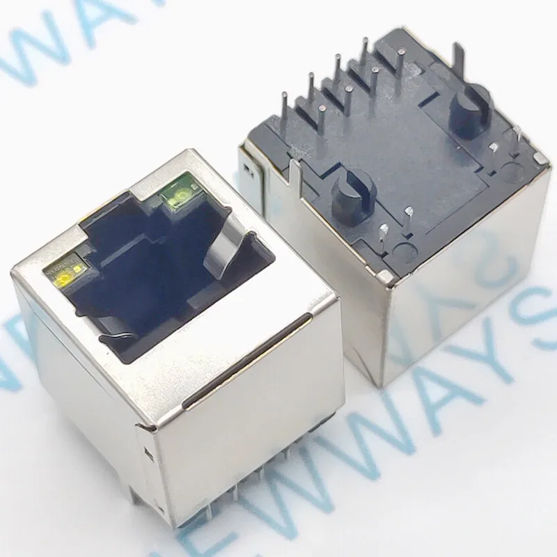 50 шт./лот Разъемы Ethernet 5224 Rj45 розетка с лампой Сетевая розетка 8P8C Dip Экранирование розетки