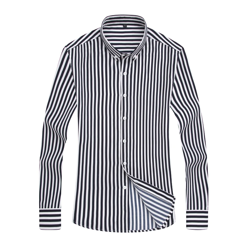 2019 men's shirt business casual long-sleeved classic striped social dress soft and comfortable slim men | Мужская одежда