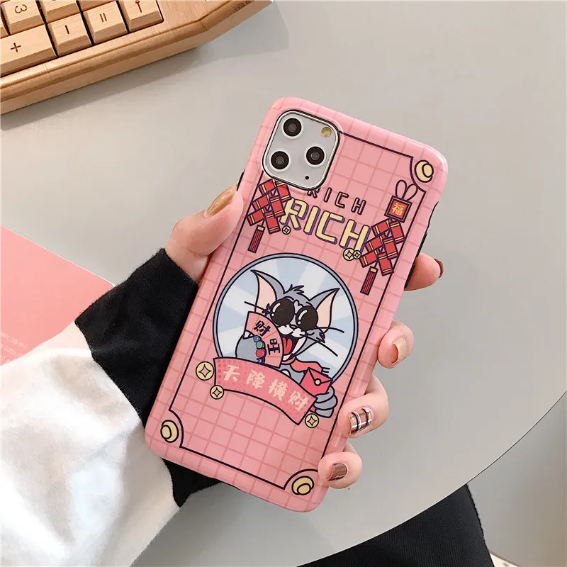 2 Милый чехол для телефона Tom Jerry для iPhone 11 Pro MAX XS MAX XR мягкий чехол из ТПУ с рисунком кошки и мышки для iPhone X 7 8 6S 6 Plus чехол - Цвет: 2