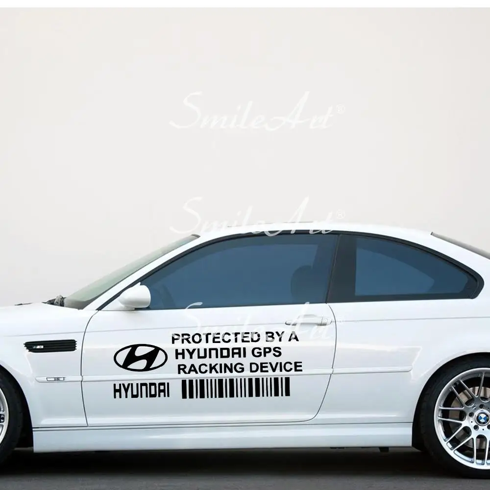 

Car Door Hyundai Car Brands GPS Tracking Device Security Stickers Car Sticker Vinyl Car Styling Decal Sticker