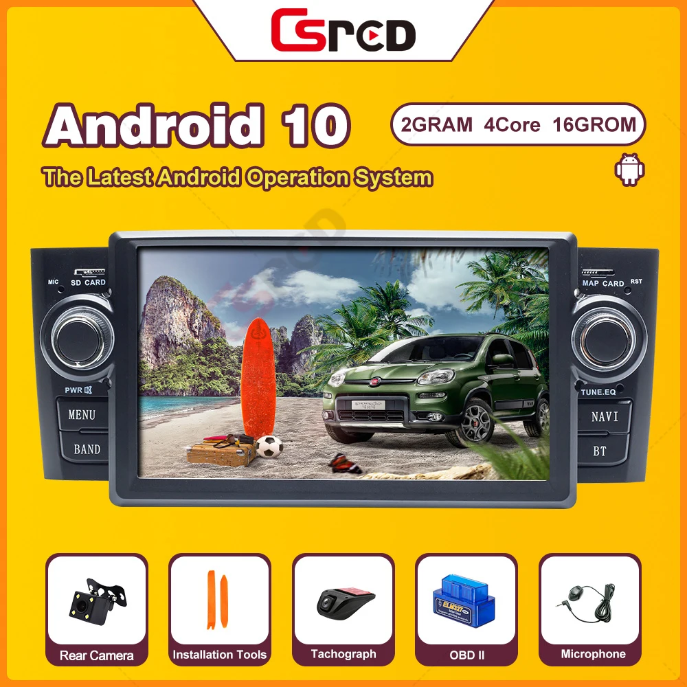 

Автомобильный мультимедийный плеер Csred, 7 дюймов, Android 10, для Fiat/Grande/Punto/Linea 2007-2012, GPS-навигация, стерео радио, головное устройство